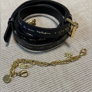 Bandolier Alanis Lyric Crossbody with Charm Wristlet - Black/Gold